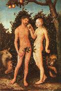 Lucas  Cranach Adam and Eve Norge oil painting reproduction